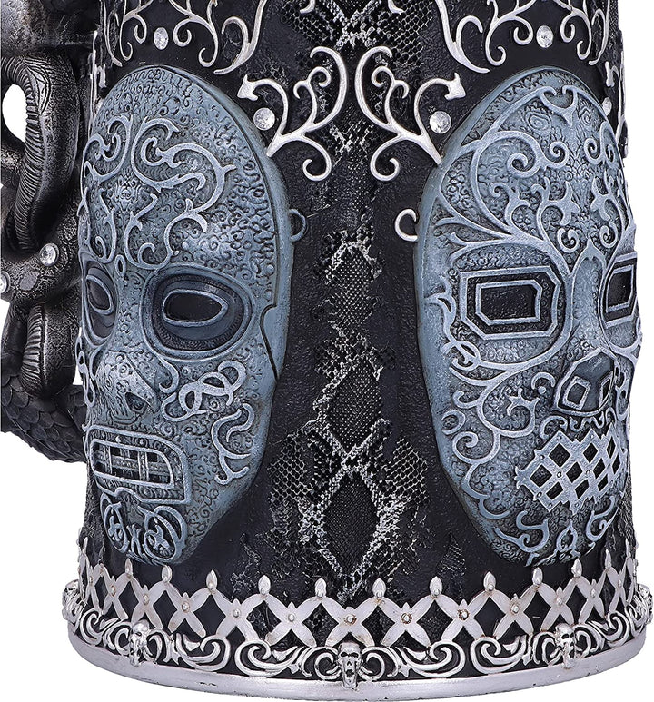 Nemesis Now Harry Potter Death Eater Mask Voldemort Collectable Tankard, Resin, Black Silver, 15.5cm