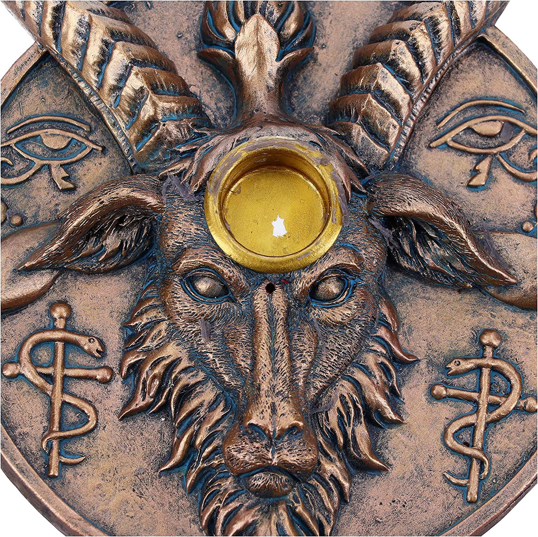 Nemesis Now Baphomet's Prayer Sabbatic Ziegen-Räucherstäbchen und Kerzenhalter, Bro