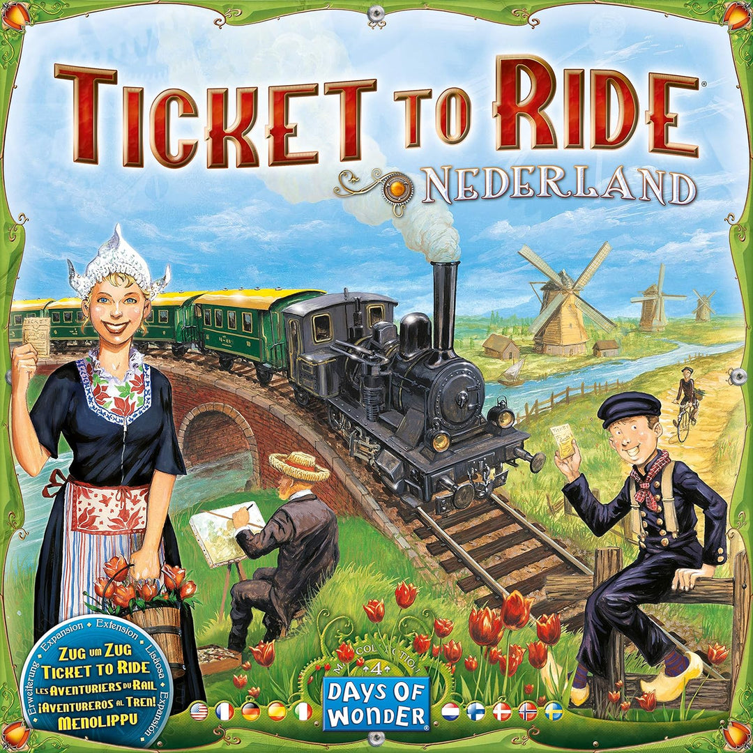 Days of Wonder | Ticket to Ride Nederland Board Game EXPANSION | Board Game for Adults and Family | Train Game | Ages 8+ | For 2 to 5 players | Average Playtime 30-60 Minutes