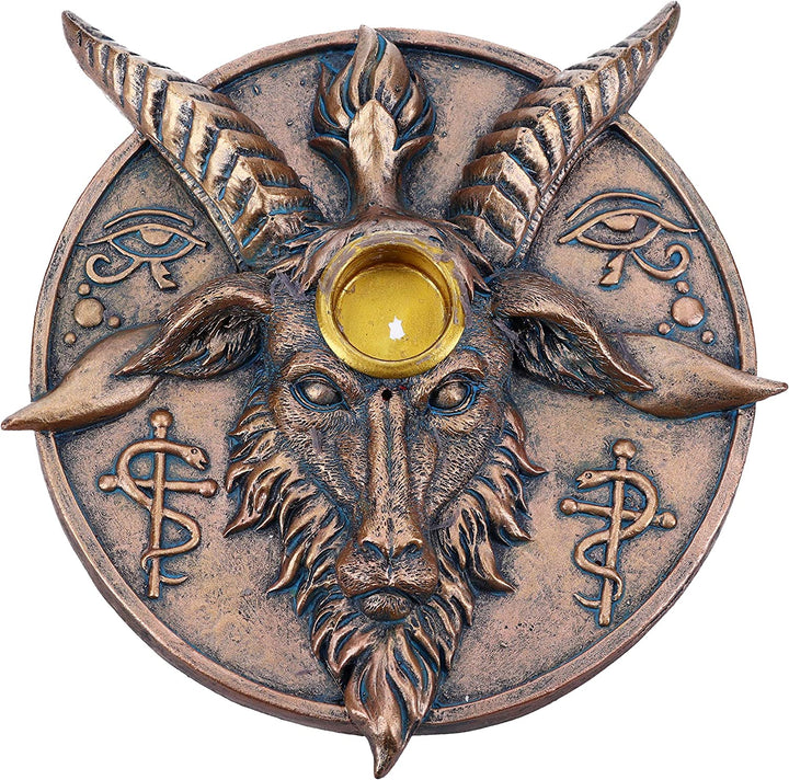 Nemesis Now Baphomet's Prayer Sabbatic Ziegen-Räucherstäbchen und Kerzenhalter, Bro