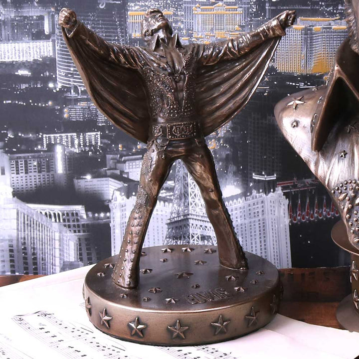 Nemesis Now B4023K8 Elvis Bronze Resin Figurine, 22cm