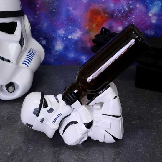 Nemesis Now Original Stormtrooper Sci-Fi Wine Bottle Holder Figurine, White, One Size