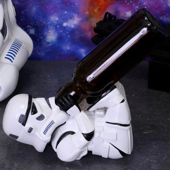 Nemesis Now Original Stormtrooper Sci-Fi Wine Bottle Holder Figurine, White, One Size