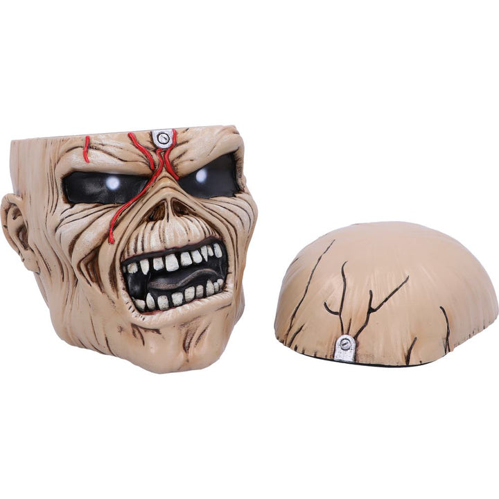 Nemesis Now Iron Maiden Eddie The Trooper Head Trinket Box, Polyresin, Beige, One Size