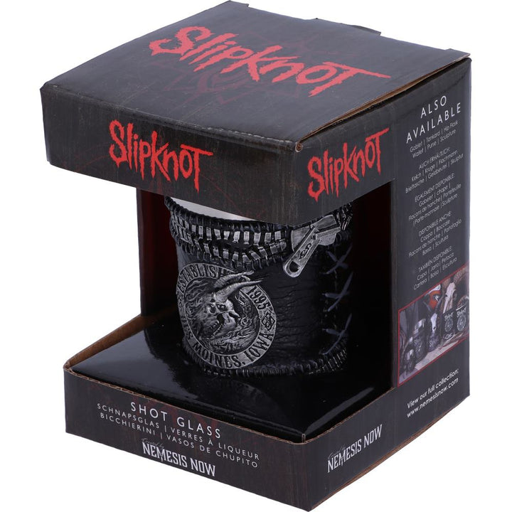 Nemesis Now, offiziell lizenziertes Slipknot Flaming Goat Logo Schnapsglas, Schwarz, 1 Stück (1 Stück)