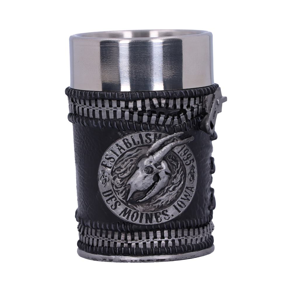 Nemesis Now, offiziell lizenziertes Slipknot Flaming Goat Logo Schnapsglas, Schwarz, 1 Stück (1 Stück)