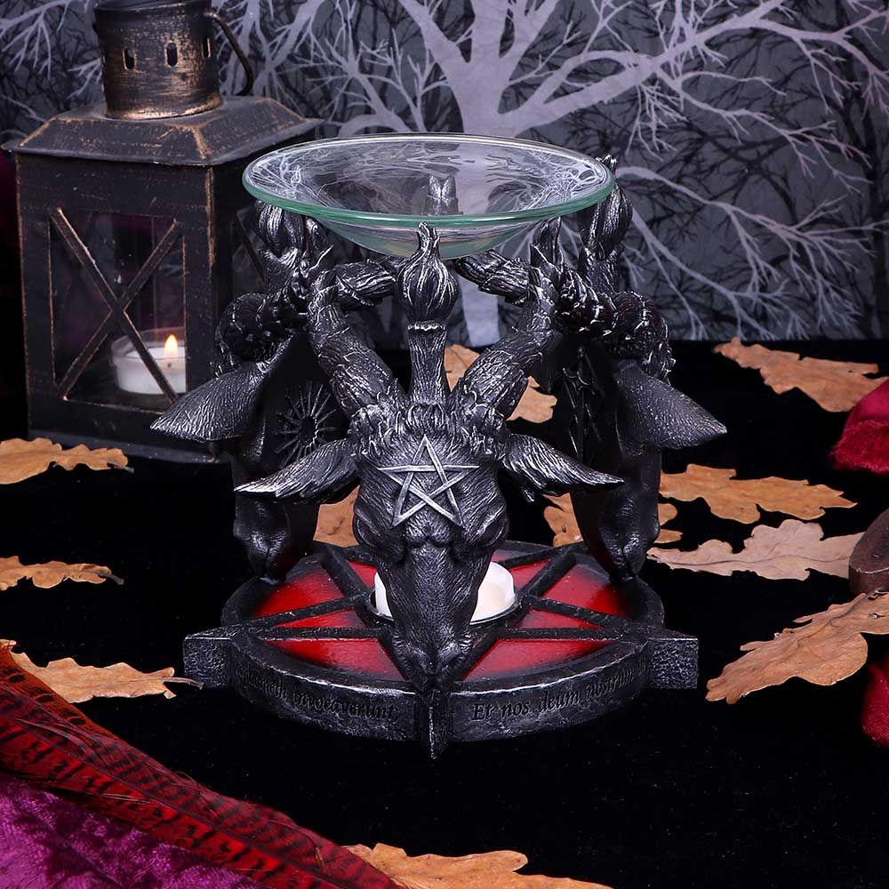 Nemesis Now B5189R0 Occult Baphomet Head Oil Burner, Black, 13.5cm