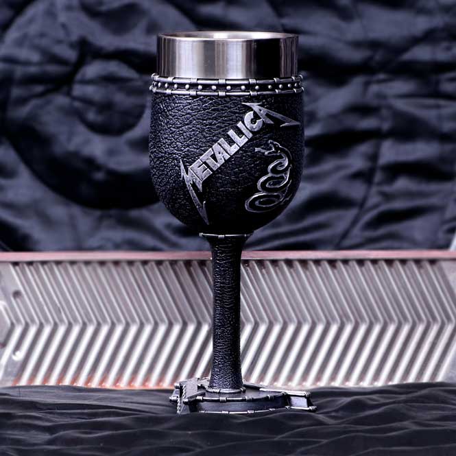 Nemesis Now B5222R0 Officially Licensed Metallica Black Album Goblet Wine Glass , 18cm