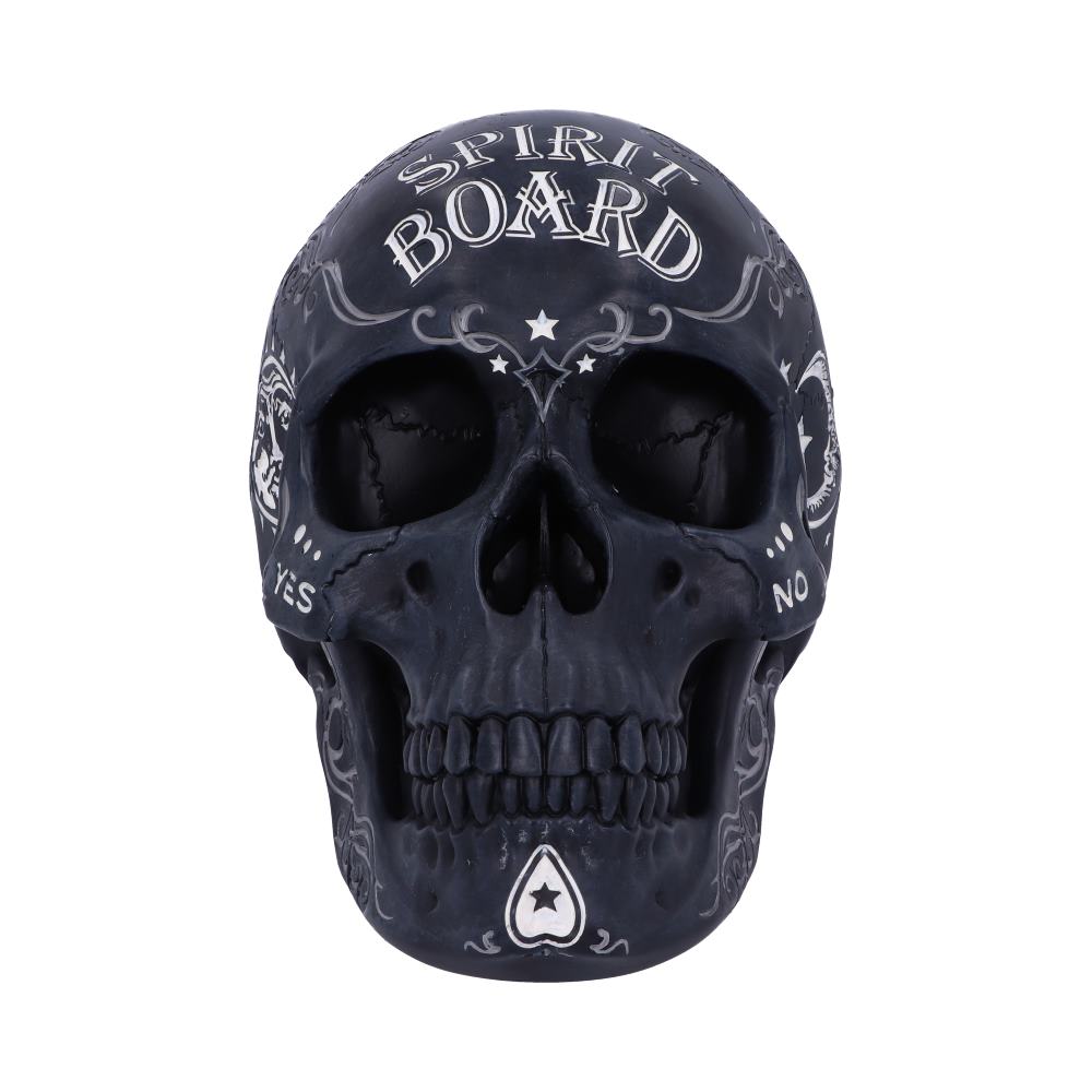 Nemesis Now Spirit Ouija Talking Board Skull Ornament, Black, 20cm