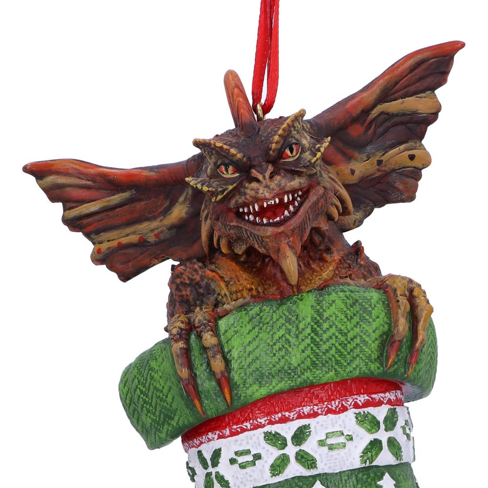 Nemesis Now Gremlins Mohawk in Stocking Hanging Festive Decorative Ornament, Gre