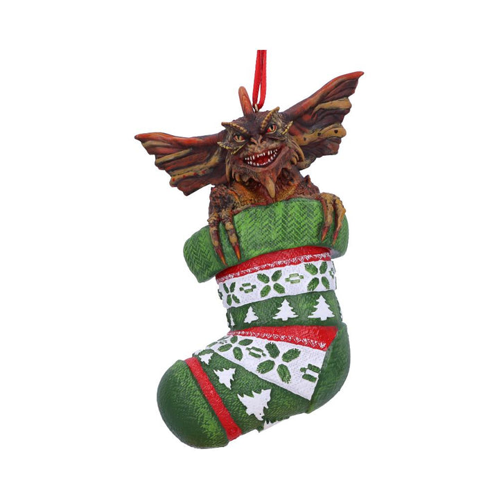 Nemesis Now Gremlins Mohawk in Stocking Hanging Festive Decorative Ornament, Gre