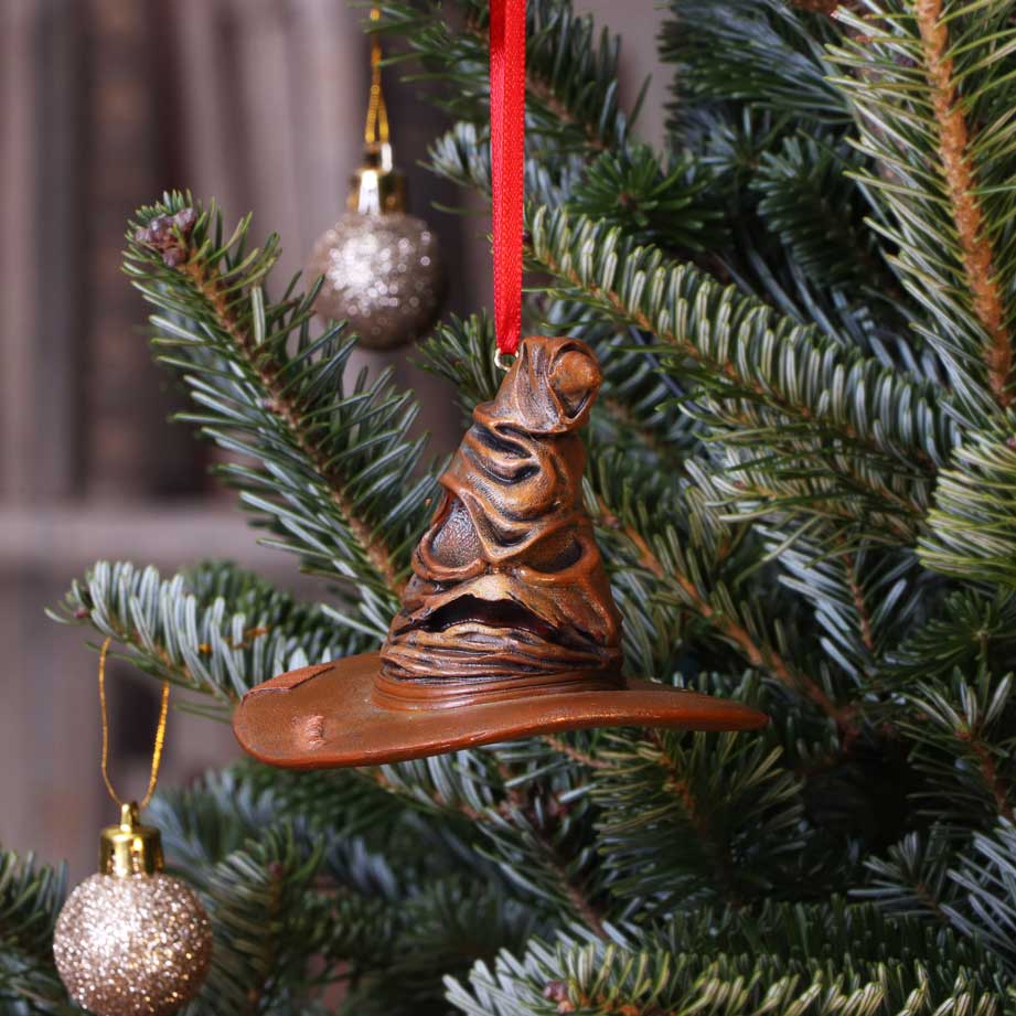 Nemesis Now Officially Licensed Harry Potter Sorting Hat Hanging Ornament, Brown