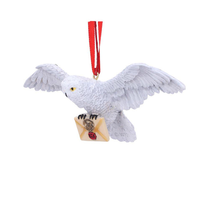 Nemesis Now Harry Potter Hedwig Hanging Ornament, Polyethylene Terephthalate, White, 13cm