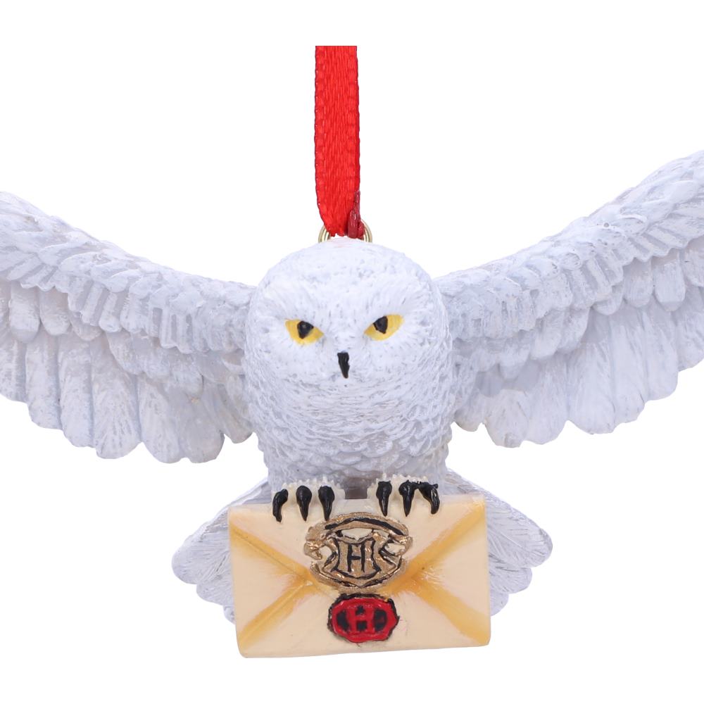 Nemesis Now Harry Potter Hedwig Hanging Ornament, Polyethylene Terephthalate, White, 13cm