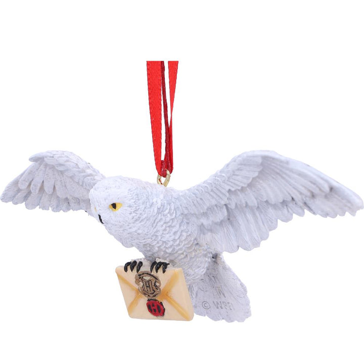 Nemesis Now Harry Potter Hedwig Hanging Ornament, Polyethylene Terephthalate, White, 13cm