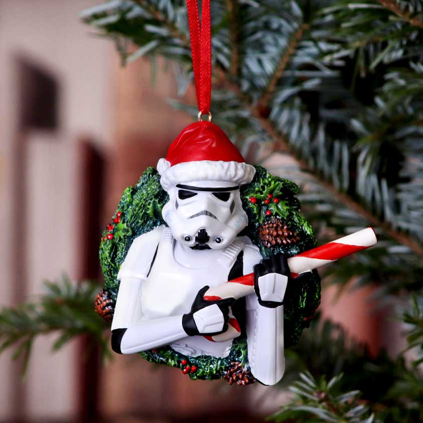 Nemesis Now Stormtrooper Wreath Hanging Ornament 9cm, White (B5695U1)