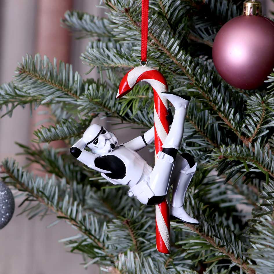 Nemesis Now Stormtrooper Candy Cane Hanging Ornament 12cm, White