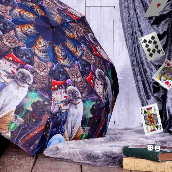 Nemesis Now Magical Cats Umbrella (LP), Multi Colour, 55cm