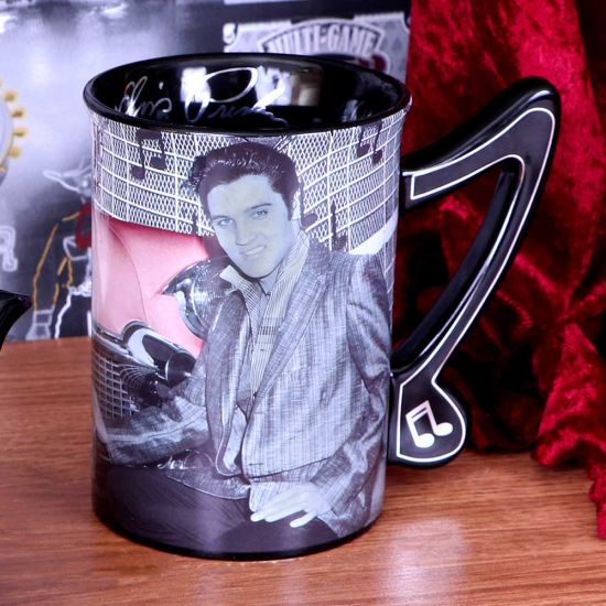 Nemesis Now Elvis Presley with Pink Cadillac Drinking Mug, Black, One Size