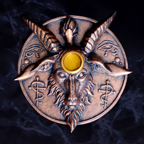 Nemesis Now Baphomet's Prayer Sabbatic Ziegen-Räucherstäbchen und Kerzenhalter, Bro