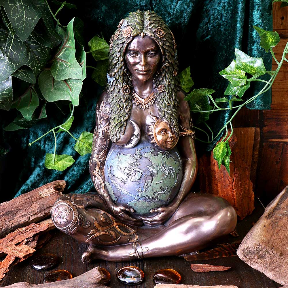 Nemesis Now Ethereal Mother Earth Gaia Art Statue Figurine, Polyresin, Bronze, 30cm