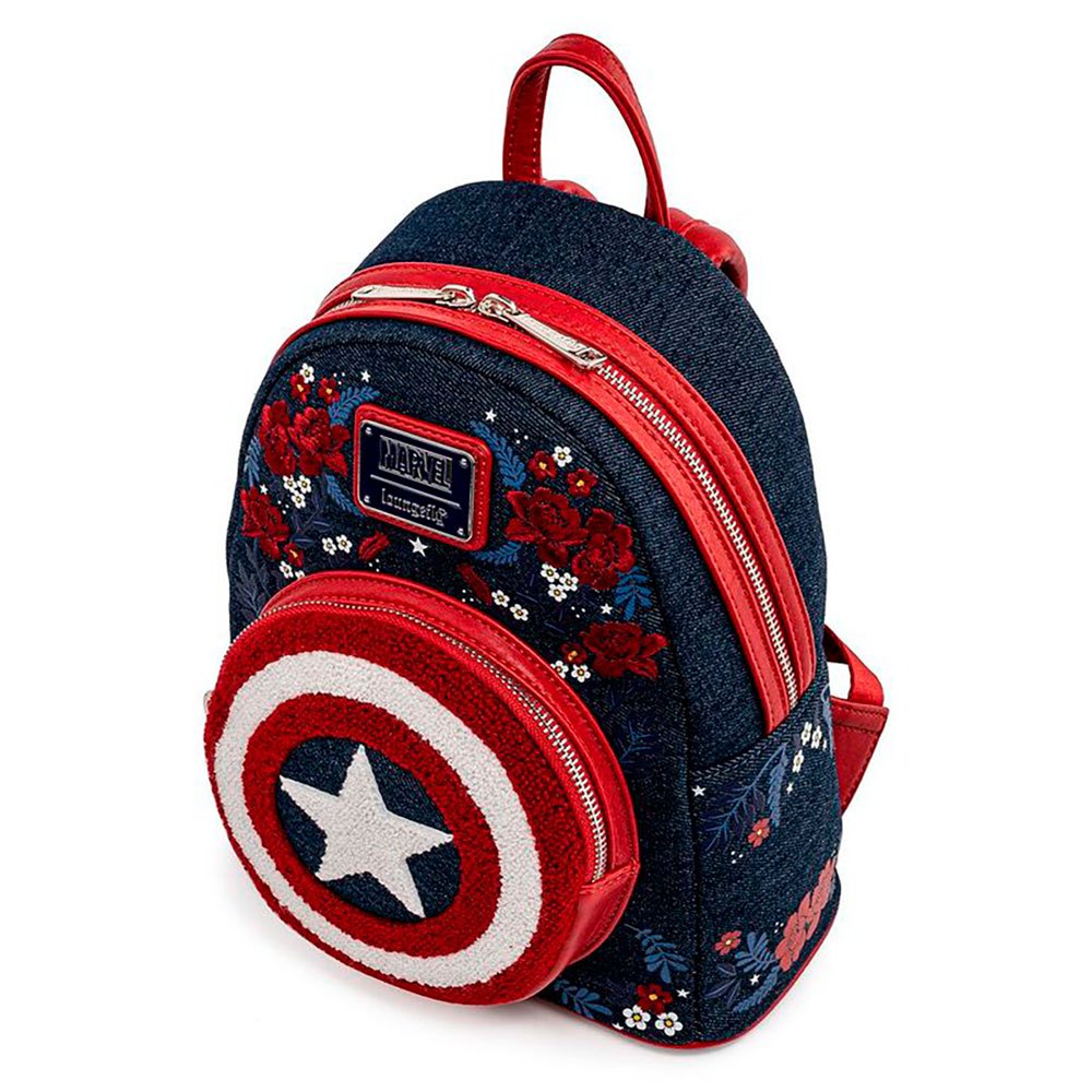 Loungefly Marvel Captain America 80th Anniversary Floral Shield Mini Backpack 3