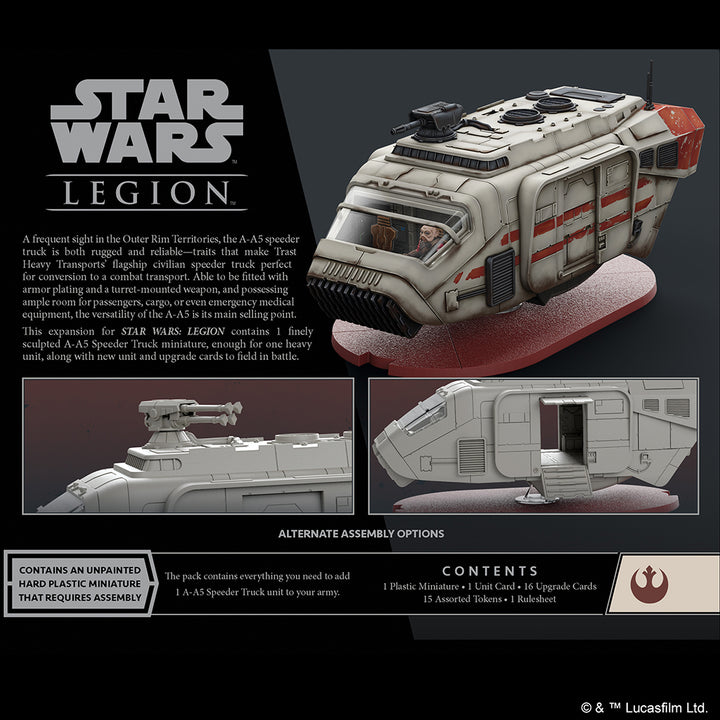 Atomic Mass Games | Star Wars Legion: Rebel Expansions: A-A5 Speeder Truck Unit Expansion