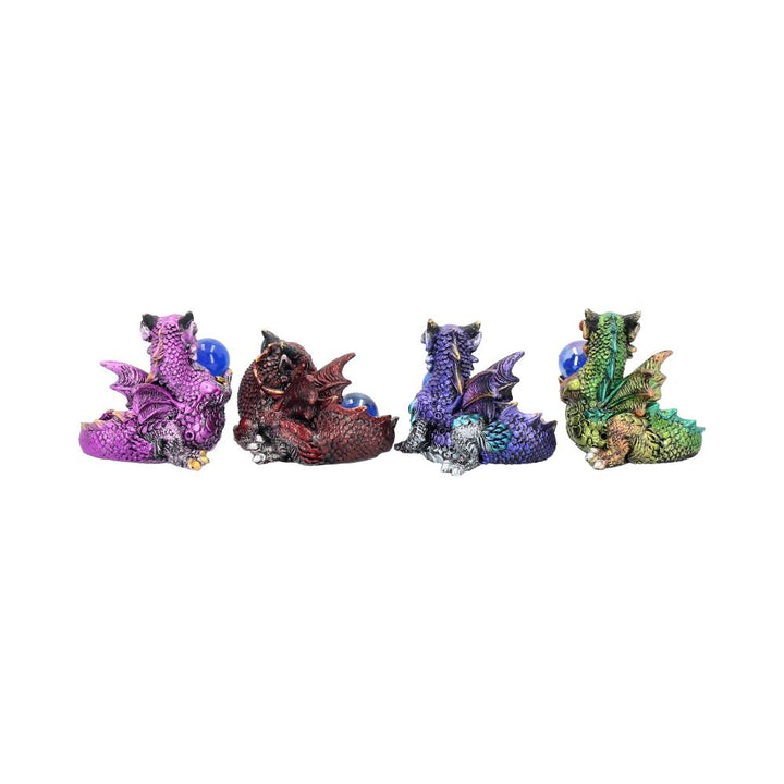 Nemesis Now Hatchling Treasures Set of 4, 5.5cm, Resin, Multi-Coloured