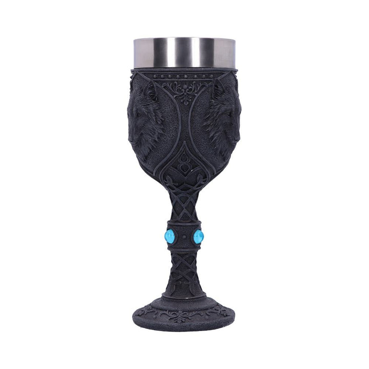 Nemesis Now U2501G6 Night Wolf Goblet Goblet 23cm Black