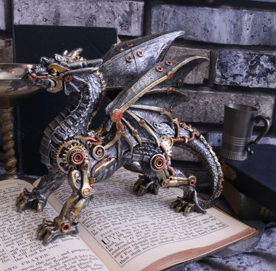 Nemesis Now Dracus Machina Figurine 21cm Silver