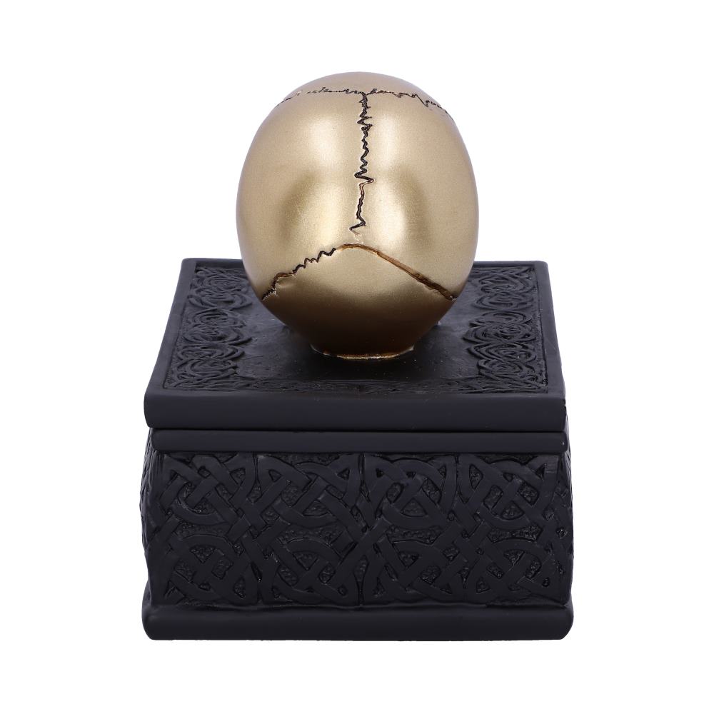 Nemesis Now Celtic Opulence Golden Skull Black Trinket Box, 11.8cm