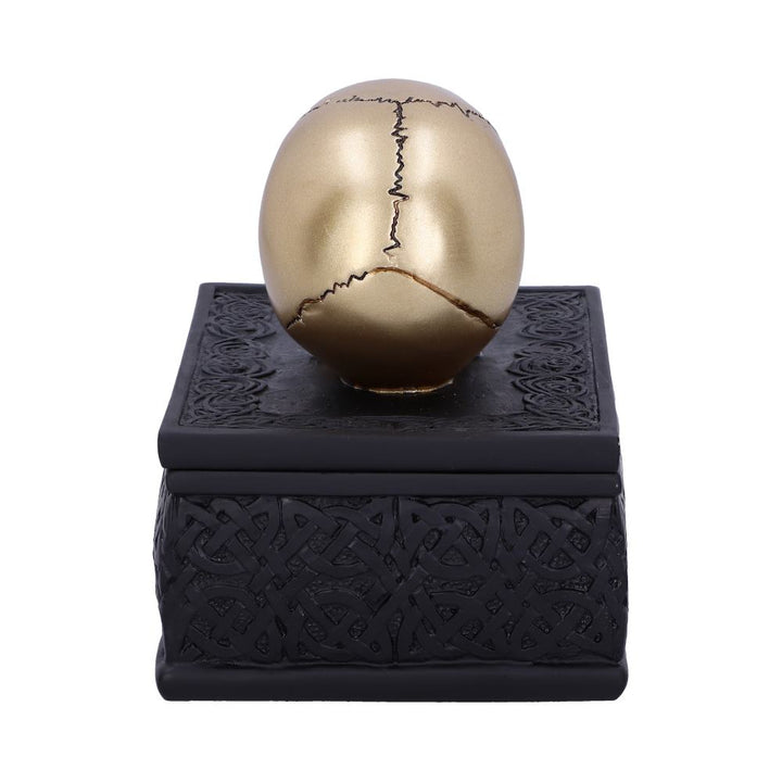 Nemesis Now Celtic Opulence Golden Skull Black Trinket Box, 11.8cm