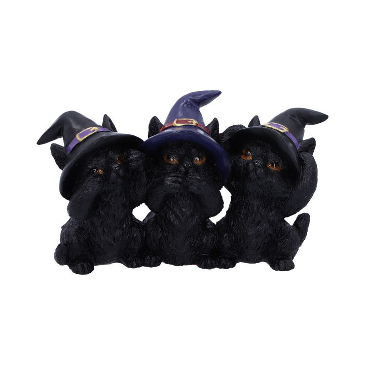 Nemesis Now Three Wise Black Cats See No Hear No Speak No Evil Familiar Figurine